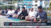 Ribuan Orang Sholat Idul Adha Di Kampus Unismuh Makassar