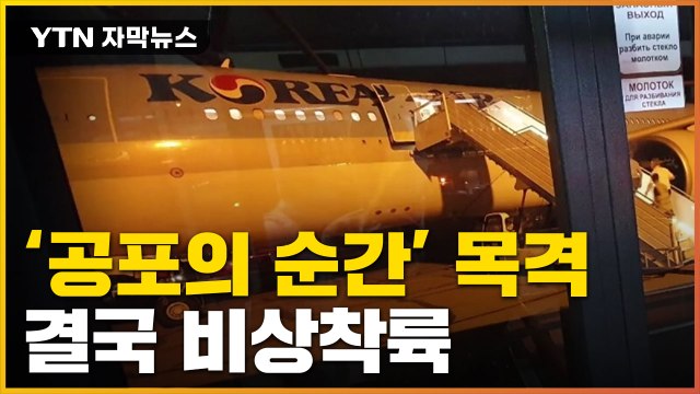 [자막뉴스] 출발 1시 반 후 엔진에서...대한항공 여객기 비상착륙 / YTN