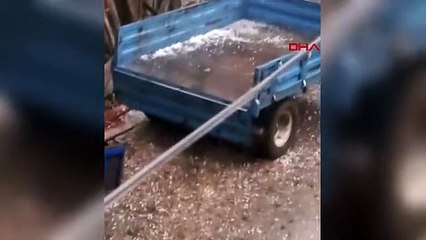 GÖYNÜK'TE SAĞANAK VE DOLU HAYATI OLUMSUZ ETKİLEDİ