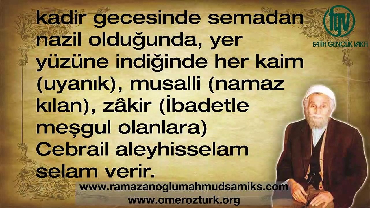 Hz. Mahmud Sami (k.s.)'un Kendi Sesinden_ _Kadir Gecesinin Fazileti ve Bu Gecede Kılınacak Namaz_