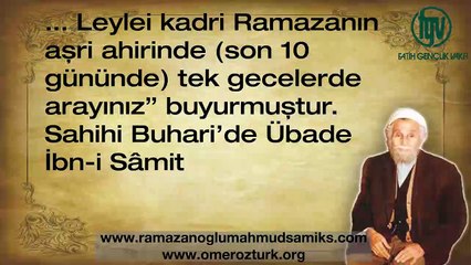 Hz. Mahmud Sami (k.s.)'un Kendi Sesinden_ _Kadir Gecesi Ne Zamandır__