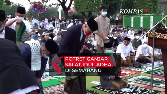 Potret Ganjar Pranowo Salat Idul Adha Hingga Berikan Pesan Soal Kurban