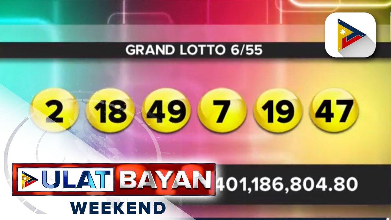 Higit P400-M jackpot prize para sa Grand Lotto 6/55, napanalunan na; Jackpot sa Grand Lotto 6/42, nakuha na rin