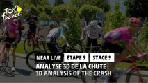 Palette Graphique de la chute dans le peloton / 3D Analysis of the crash in the peloton - Étape 9 / Stage 9 #TDF2022