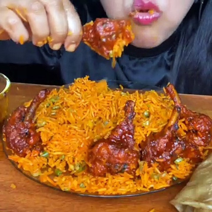 Chicken biryani -- chicken shorts-- #mukbang #shorts #asmreating #asmrsounds #asmr #mukbangasmr --_2