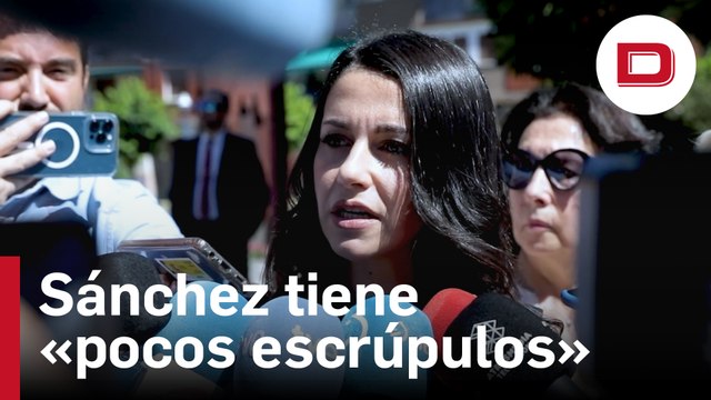 Arrimadas acusa de «pocos escrúpulos» a Sánchez por «pactar la desmemoria con Bildu»