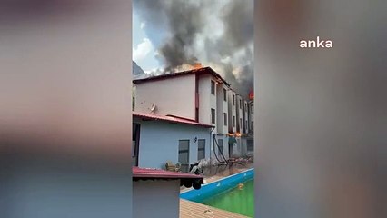 Artvin Yusufeli'nde Bir Otelde Çıkan Yangın Korkuttu