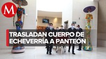 Trasladan restos de Luis Echeverría a panteón Español