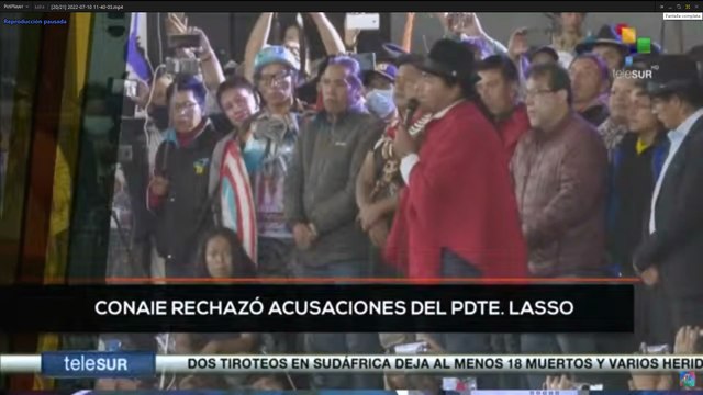 teleSUR Noticias 11:30 10-07: Conaie rechaza acusaciones de Lasso