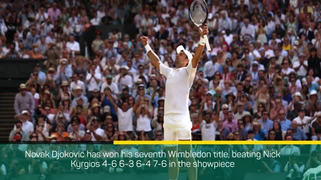 Breaking News - Djokovic wins Wimbledon title