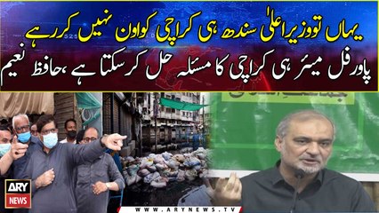 Powerful mayor can solve Karachi's problems: Hafiz Naeem