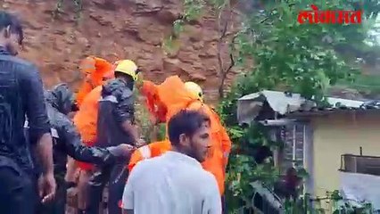 वसईत दरड कोसळली...४ जण ढिगाऱ्याखाली