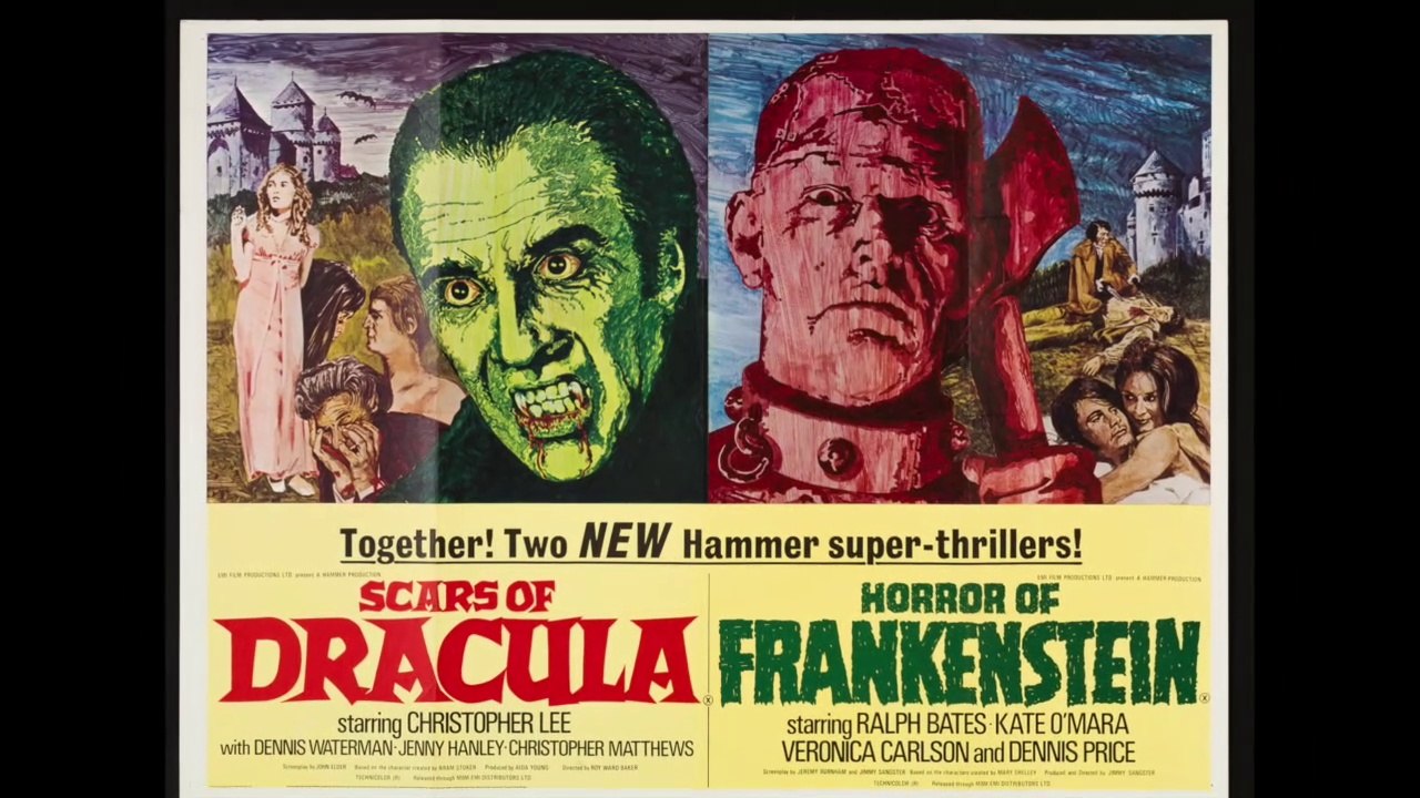LES CICATRICES DE DRACULA  & LES HORREURS DE FRANKENSTEIN (1970) B.A. + Spot TV S.T.Fr.