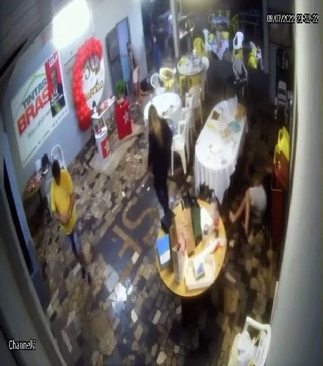 Imagens mostram o momento em que petista  é assassinado em Foz do Iguaçu
