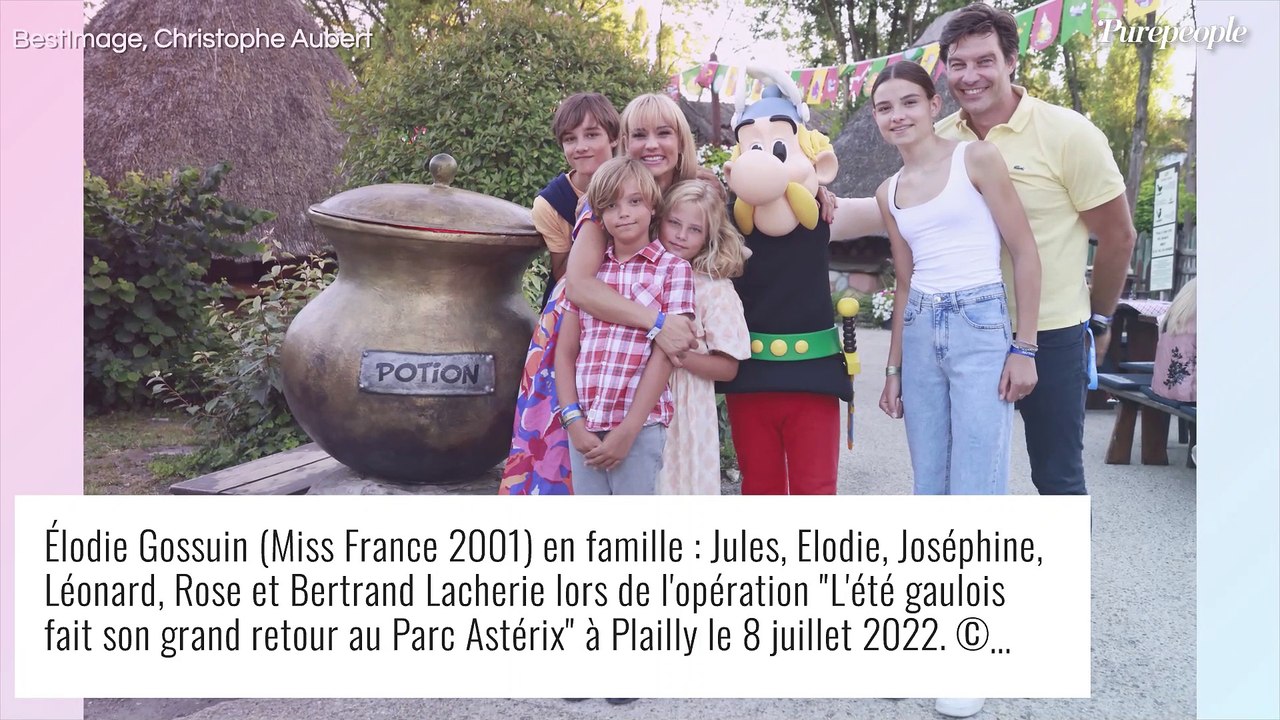 Elodie Gossuin en famille au Parc Astérix : ses enfants Rose et Jules ont beaucoup grandi !