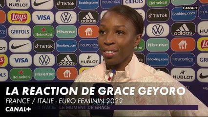 La réaction de Grace Geyoro après France / Italie - EURO Féminin 2022