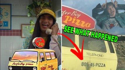 Stranger things surfer boy pizza calling the store