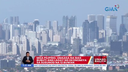 Mga Pilipino, umaasa na mas bubuti ang lagay ng ekonmiya sa susunod na 12 buwan | UB