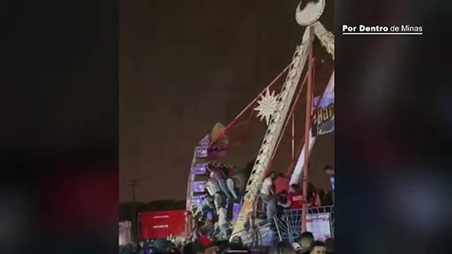 Brinquedo de parque da Expomonte 'trava' e deixa feridos em Monte Carmelo, no Triângulo Mineiro