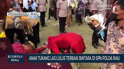 Anak Tukang Las Lulus Terbaik Bintara Di SPN Polda Riau