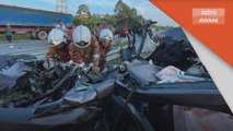 Kemalangan | Empat maut dalam nahas lori-kereta di Roban