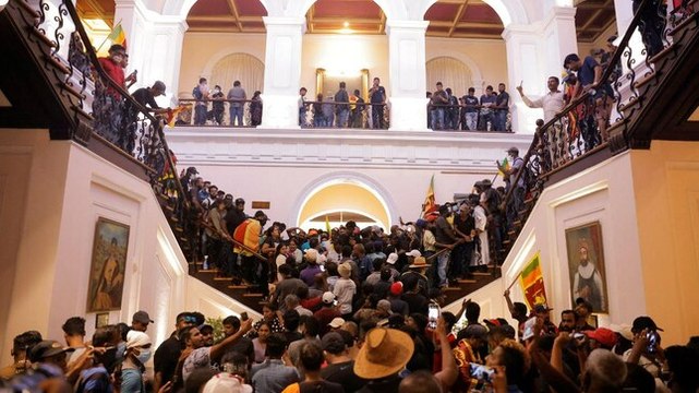Protesters take over Presidential palace in Sri Lanka