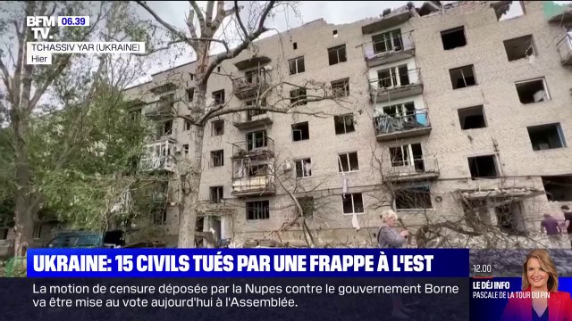 Guerre en Ukraine: 15 civils tués par une frappe à Tchassiv Iar, à l'Est du pays