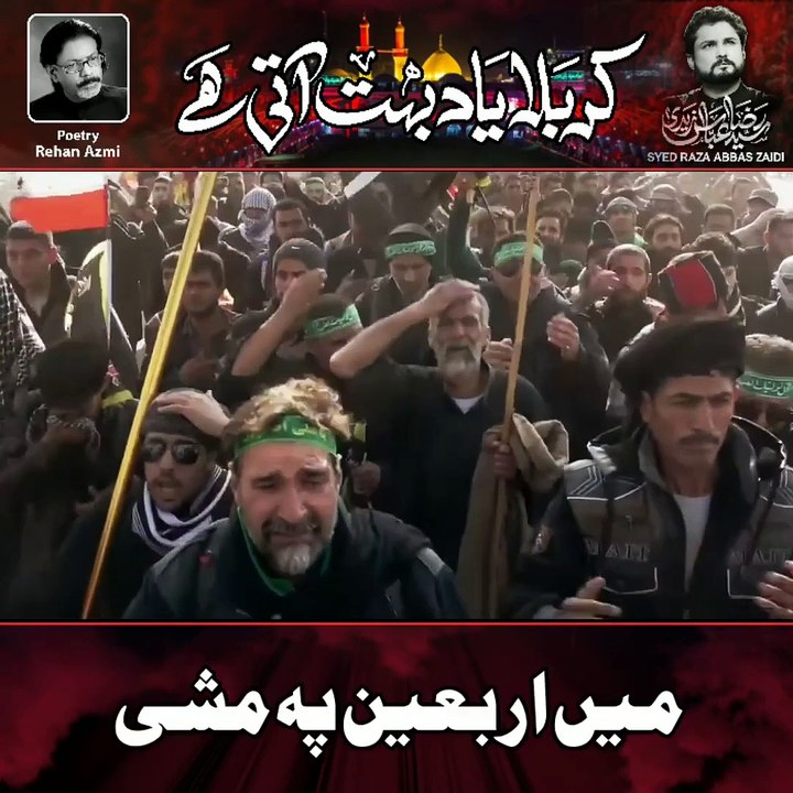 Noha Status - Karbala Yaad Bohat Aati Hai - Syed Raza Abbas Zaidi - New Noha Status - Hussaini Azadari Channel