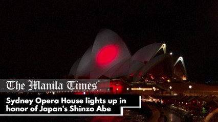 Sydney Opera House lights up in honor of Japan's Shinzo Abe