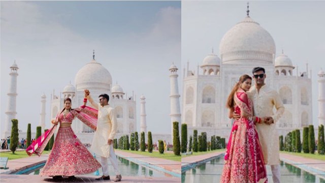 Payal Rohatgi Sangram Singh After Wedding Taj Mahal Visit Video Viral|Boldsky*Entertainment