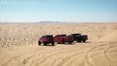 VÍDEO: Un RAM TRX, un Ford Bronco y un Ford Raptor se retan en las dunas del desierto