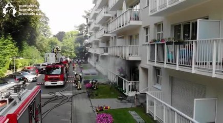 Un appartement part en fumée avenue Churchill à Uccle