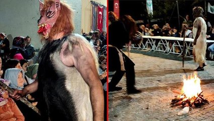Bursa'da bir garip gelenek: Kestikleri kurbanların derisini giyip ateşin etrafında dönüyorlar