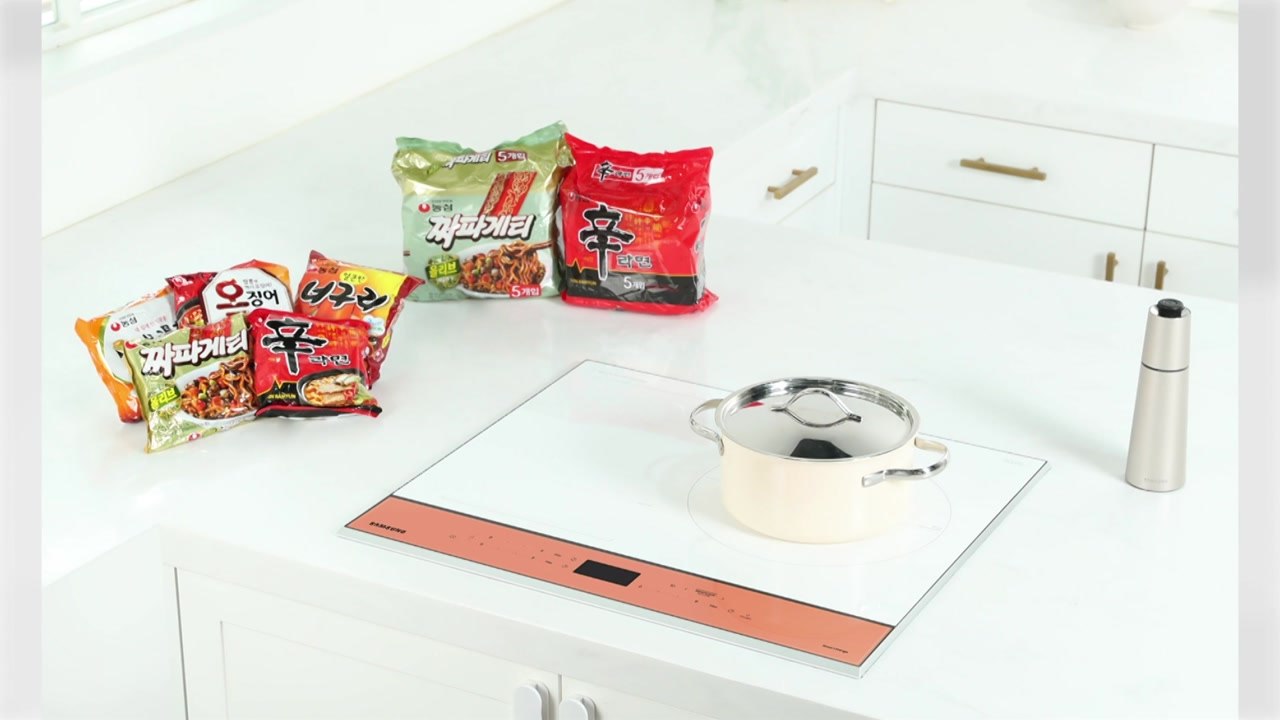 [기업] 삼성전자-농심 '라면 협업'...인덕션 간편 조리 출시 / YTN