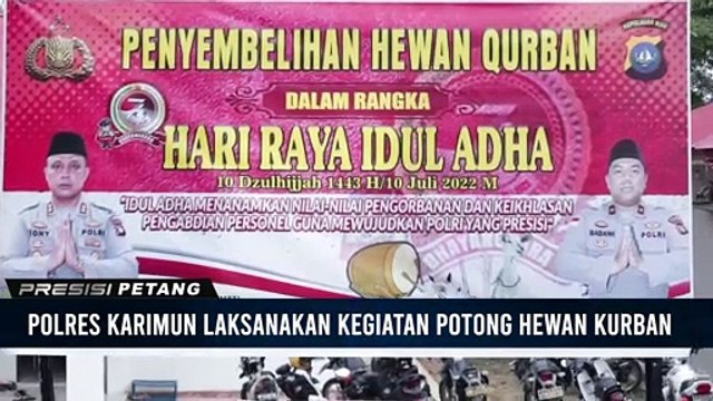 Idul Adha Polres Karimun Potong 5 Sapi Dan 2 Kambing