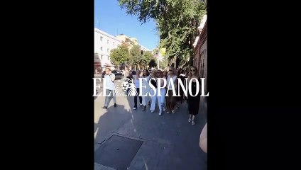 Yolanda Díaz llegada a Matadero Madrid