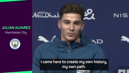 Alvarez wants to 'create own history' at City after Aguero advice
