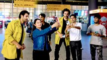 Kartik Aaryan Sweetly Poses For Selfies With Each Fan At Airport