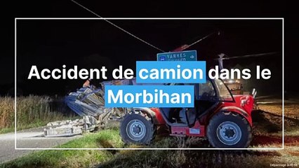 Un camion transportant des volailles se couche dans le Morbihan