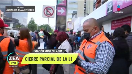 Caos y desorganización por el cierre parcial de la Línea 1 del Metro