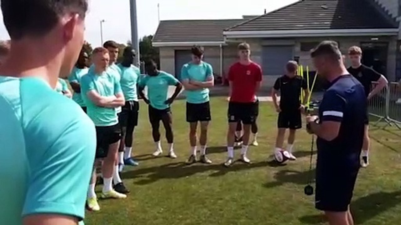 South Shields FC in training