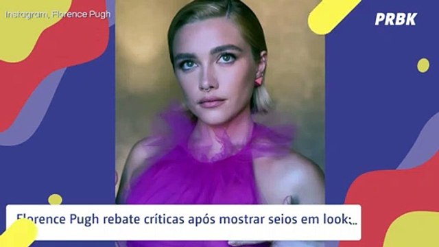 Florence Pugh rebate críticas após mostrar seios em look: Feliz com meus 'defeitos'