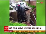 અમદાવાદ: શેલામાં પાર્કિંગનો સ્લેબ તૂટતા પાર્ક કરેલ વાહનો બેઝમેન્ટમાં ગરકાવ