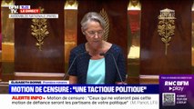 Motion de censure: Élisabeth Borne dénonce 