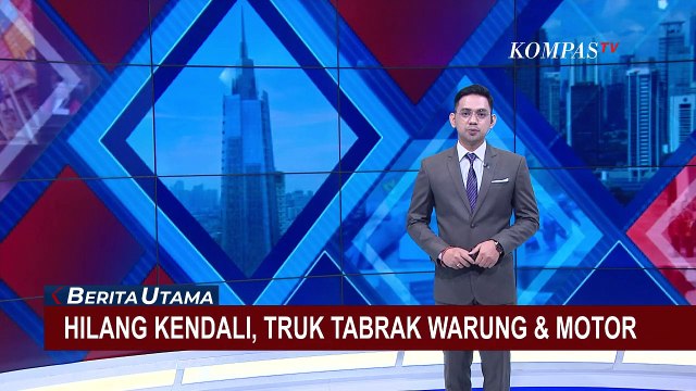 Sebuah Truk Tabrak 5 Motor dan Warung Makan di Jalur Pantura