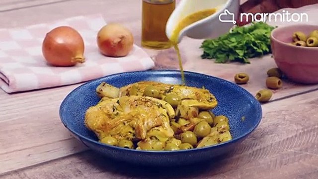 Dégustez un délicieux poulet aux olives, quel régal !