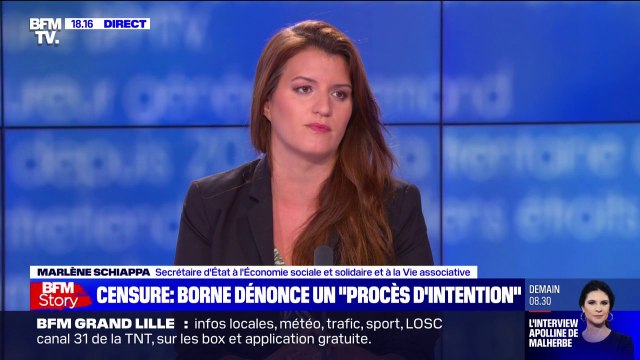 Marlène Schiappa dénonce des invectives personnelles et pas très constructives de la part de Mathilde Panot contre Élisabeth Borne