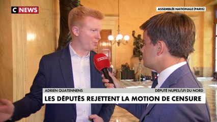 Adrien Quatennens : «A l'heure de faire tomber le gouvernement madame Le Pen est à la piscine sans aucun doute»