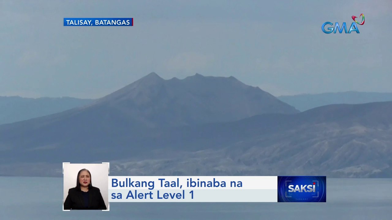 Bulkang Taal, ibinaba na sa Alert Level 1 | Saksi