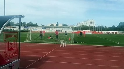 Sunderland goalkeepers Anthony Patterson, Jacob Carney and Adam Richardson train in Portugal ahead of AS Roma clash
